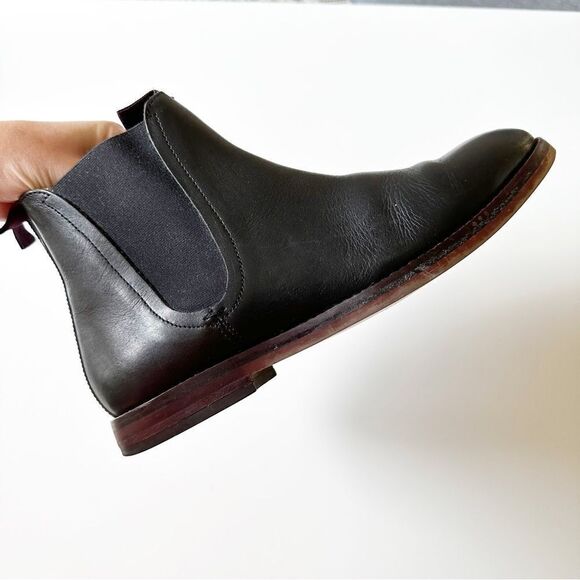 Hudson London Chelsea Boot Pull On Ankle in Black Leather Size 40 US 7 - Picture 7 of 10